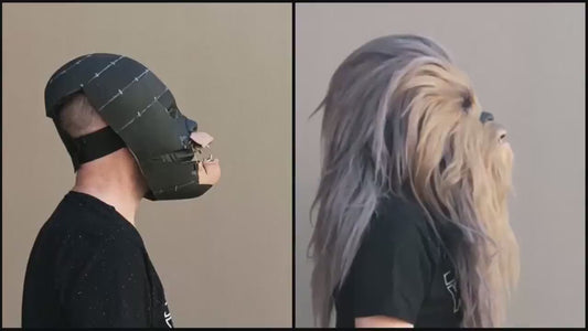 Chewbacca Mask Foam Templates and Hairing